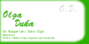 olga duka business card